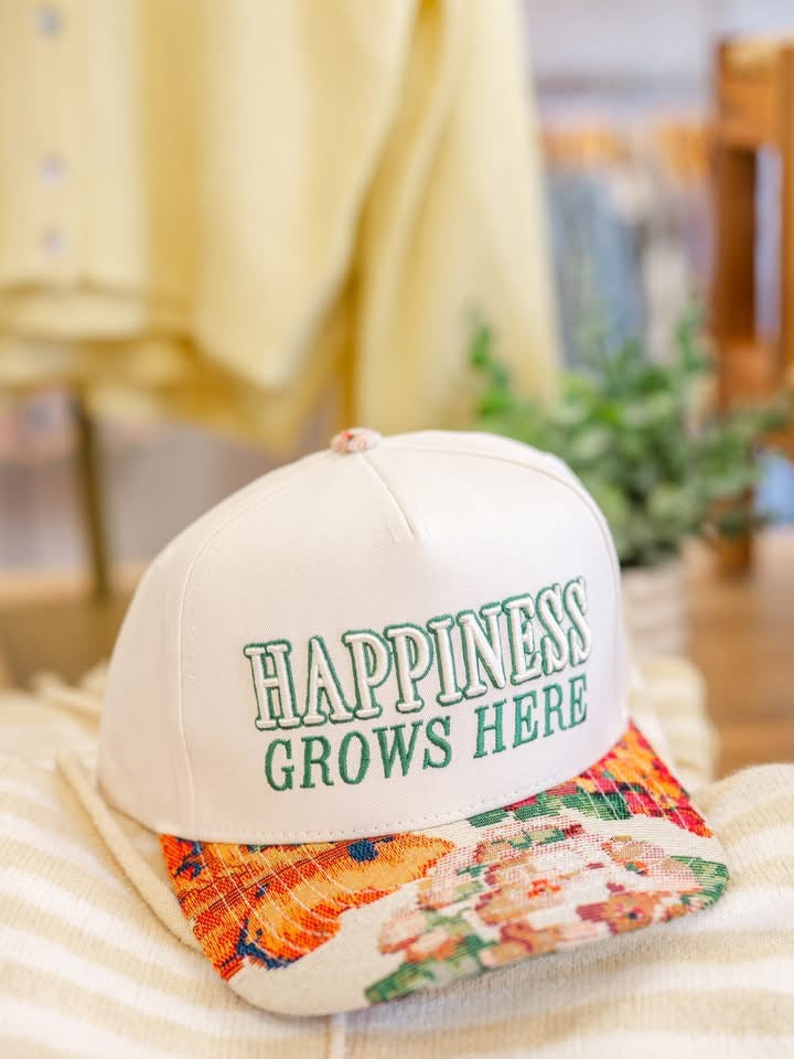 Happiness Grows Here Dad Cap – TheAllyCatWalk