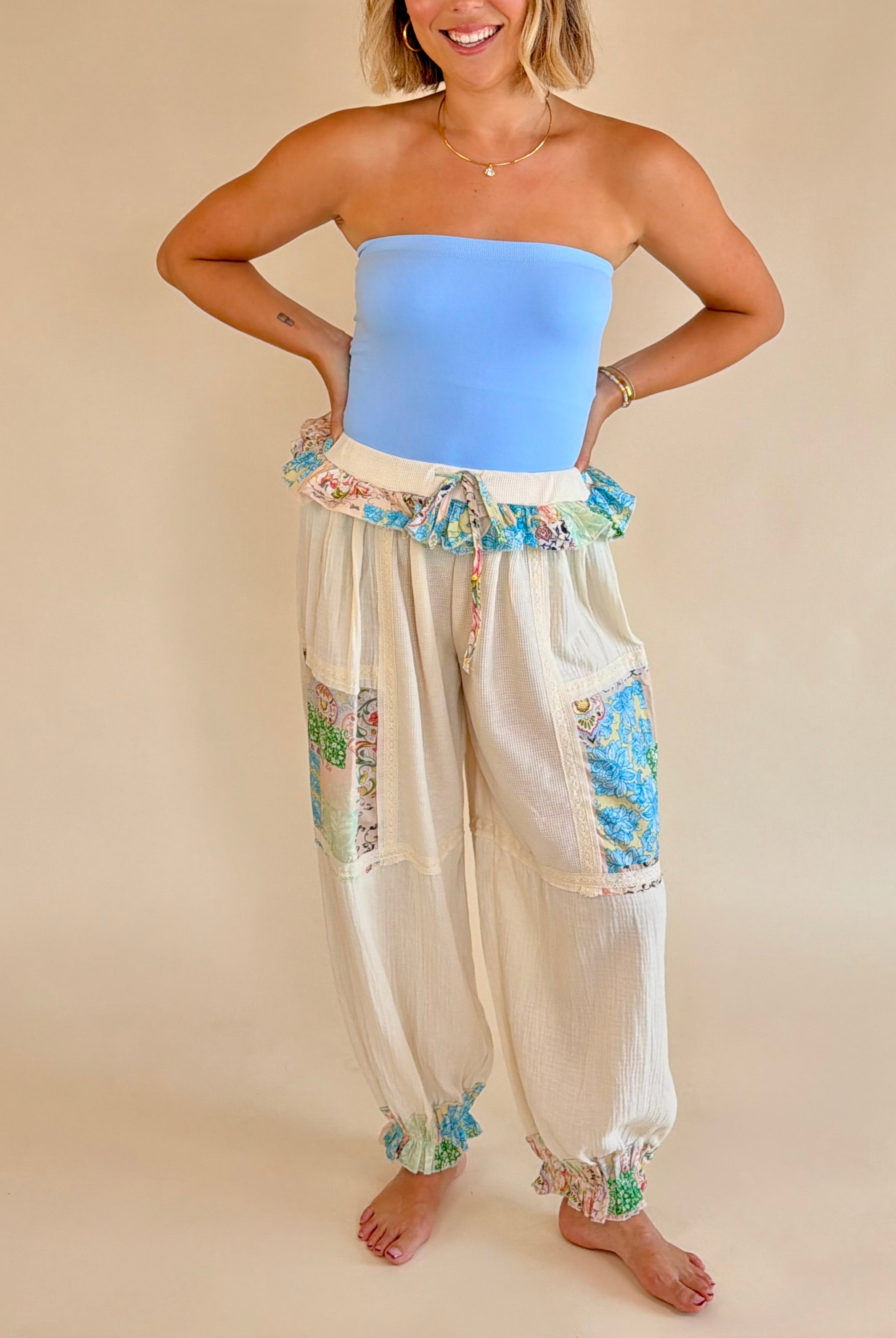 fun pants, POL pants, cute pants, fun pants outfit, outfit inspo, cute outfit, summer outfit, summer fit, cool girl pants, tall girl friendly pants.