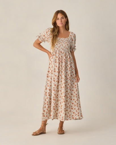 Rylee + Cru, American Floral, Smocked back, Maxi Dress, Flowy, Mommy & Me