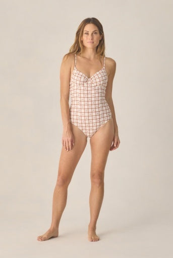 CHerry Check Pattern, RYLEE + CRU, One Piece, Bathing Suit, Cherry with Plaid, Full Coverage, Mommy & Me
