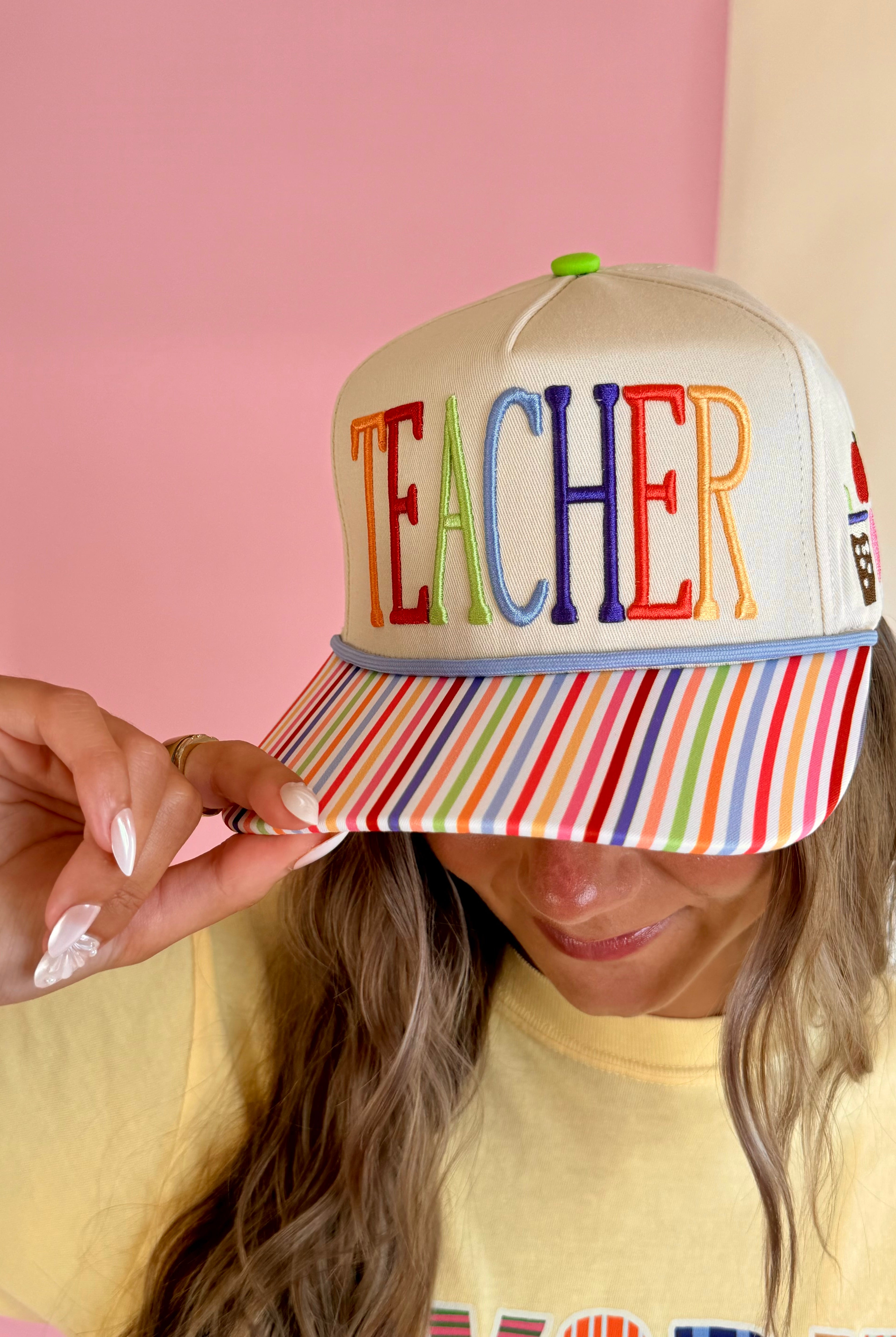 Teacher Hat, Teacher accessories, rainbow hat, Trucker hat, trendy hats, Accessories, Hats and Headwear