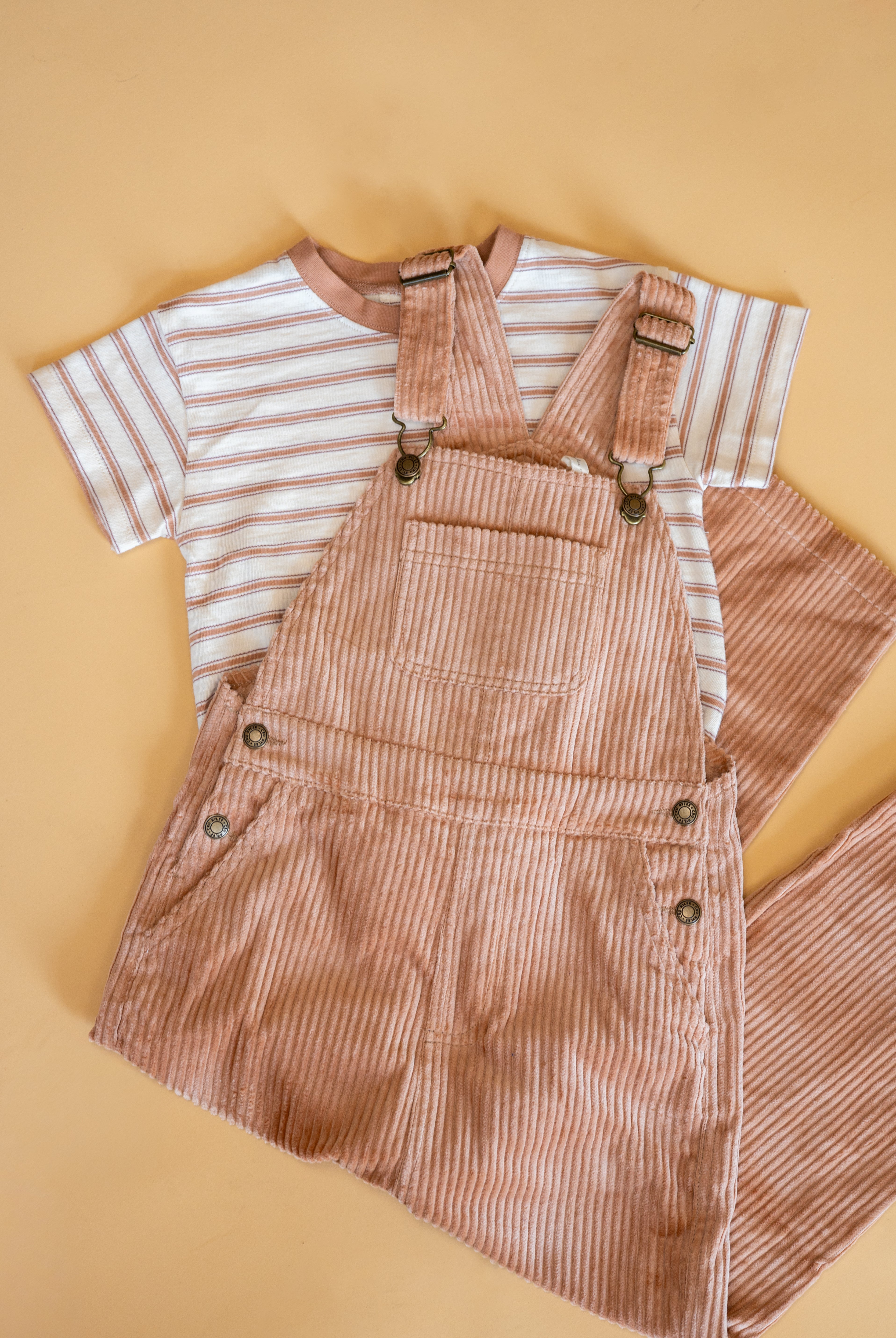 Back to school, Childrens' Fashion, little boy clothing, unisex kids attire, overalls, corduroy, orange