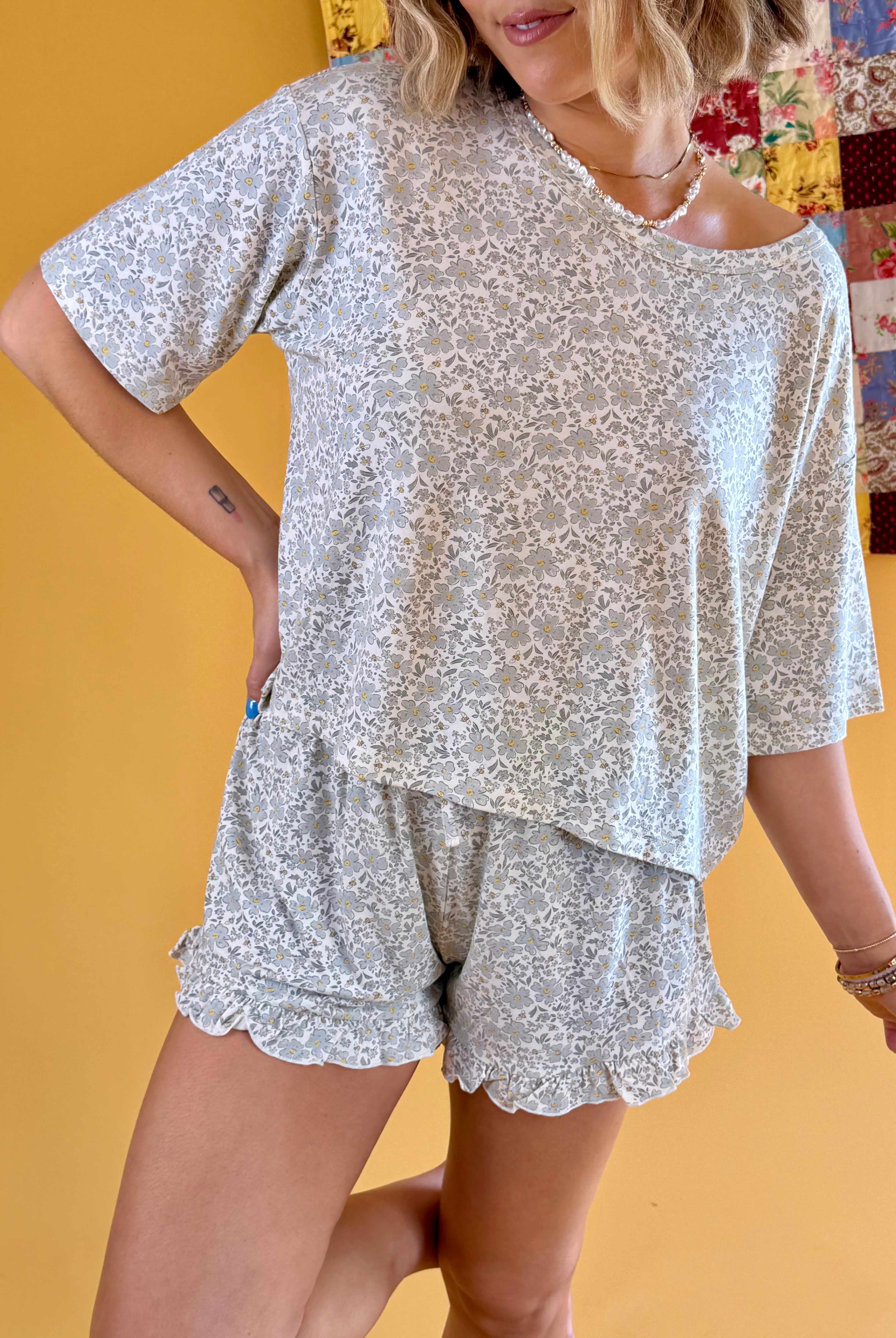 Floral Set, Comfy Summer Set, Flowy set, Trendy Set, Women's Set, Butter soft