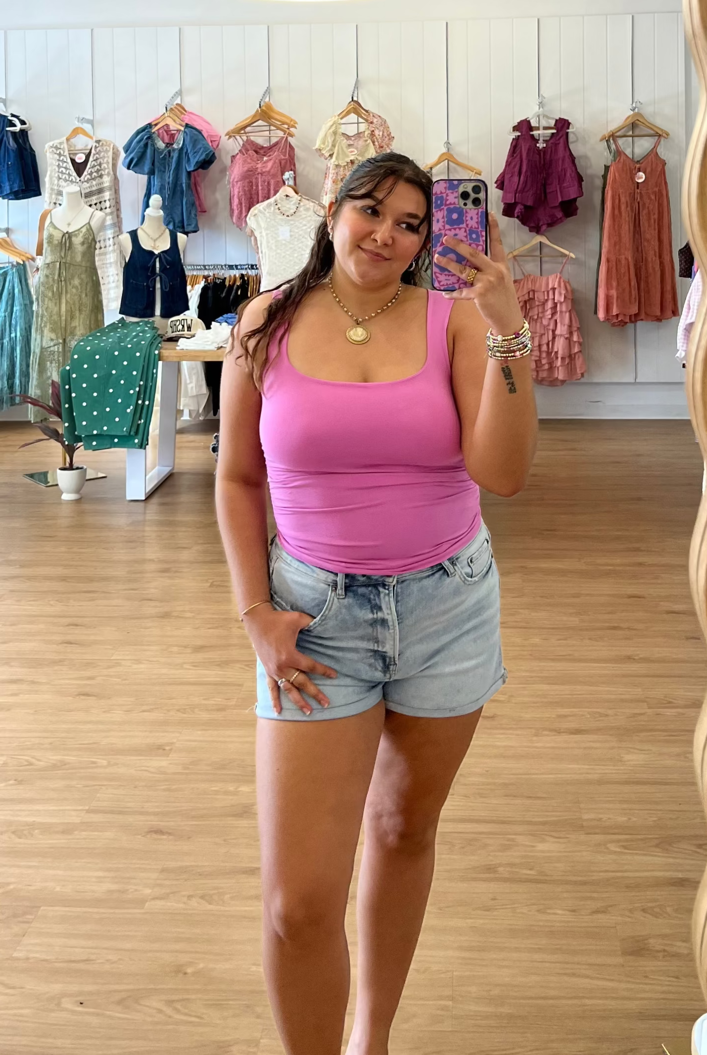 nikibiki, seamless, tank tops, ribbed tank top, one size tanks, pink tanks
