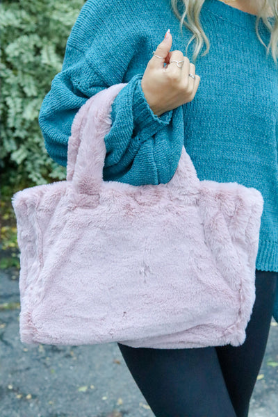 Tote bag faux online fur