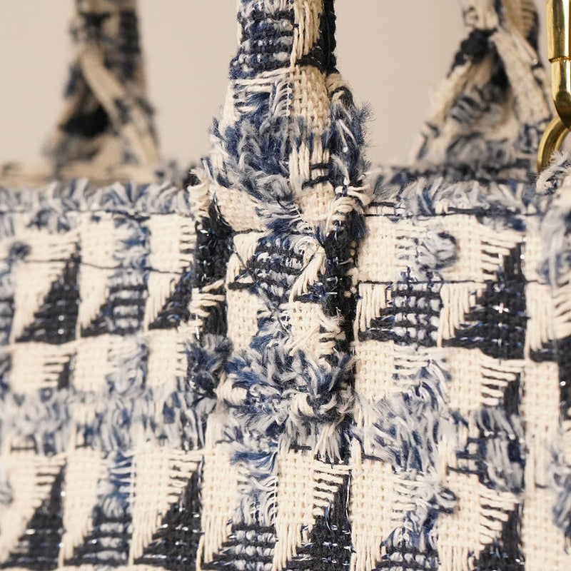 Polyester Geometric Mini Tote Bag