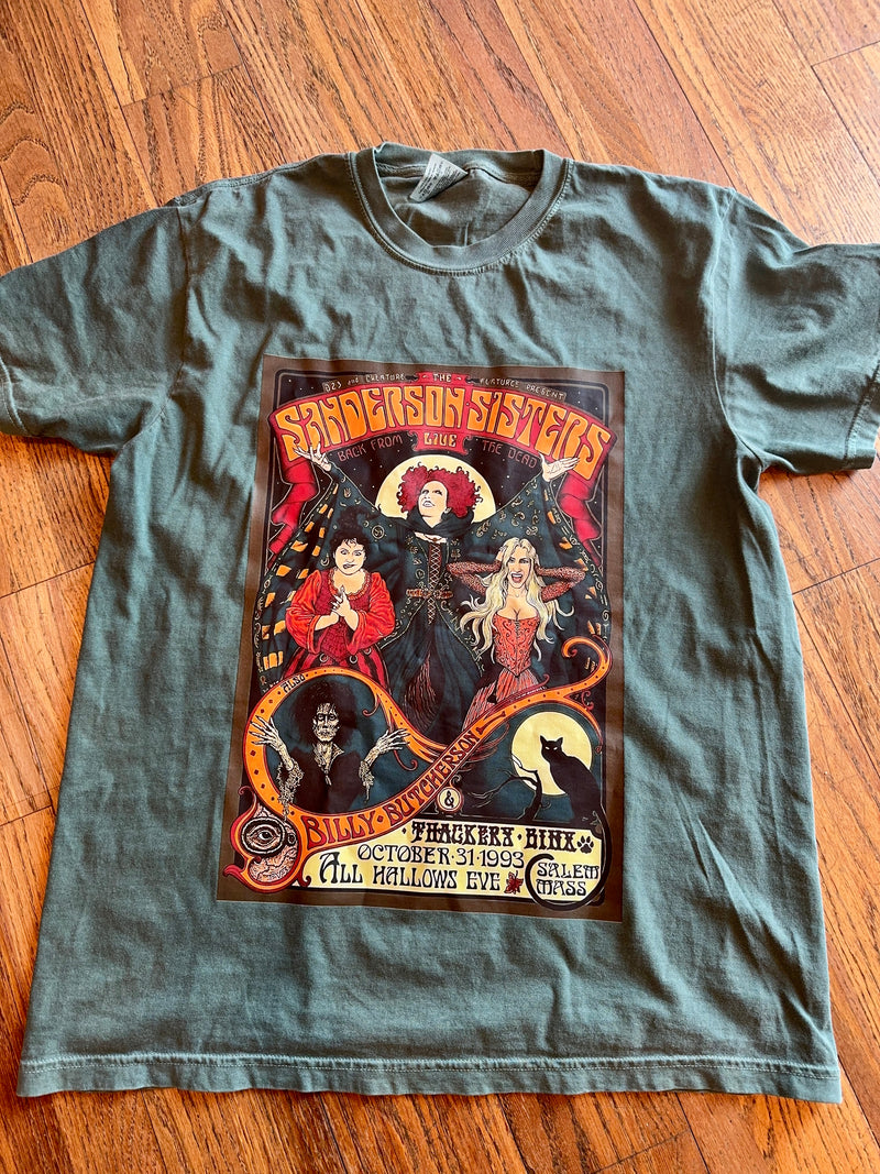 Sanderson Sisters Concert Tee: Spruce