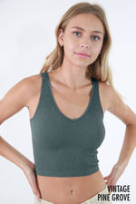 Nikibiki Vintage V Neck Crop Top