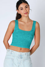 Nikibiki Double Lace Square Crop Top