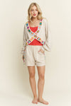 Colorful Crochet Crossover Pullover