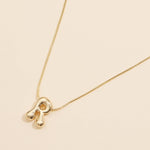 16 Assorted Pack of Bubble Design Initial Short Necklaces