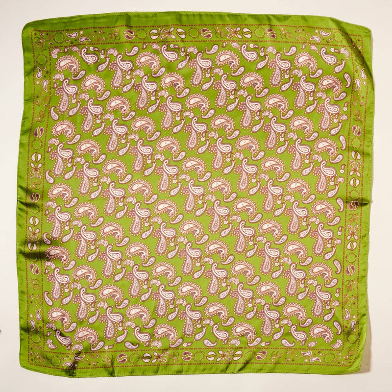 Classic Paisley Silk-Feel Polyester Bandana