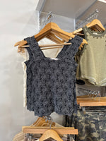 Floral Love Seamless Square Neck Tank Top