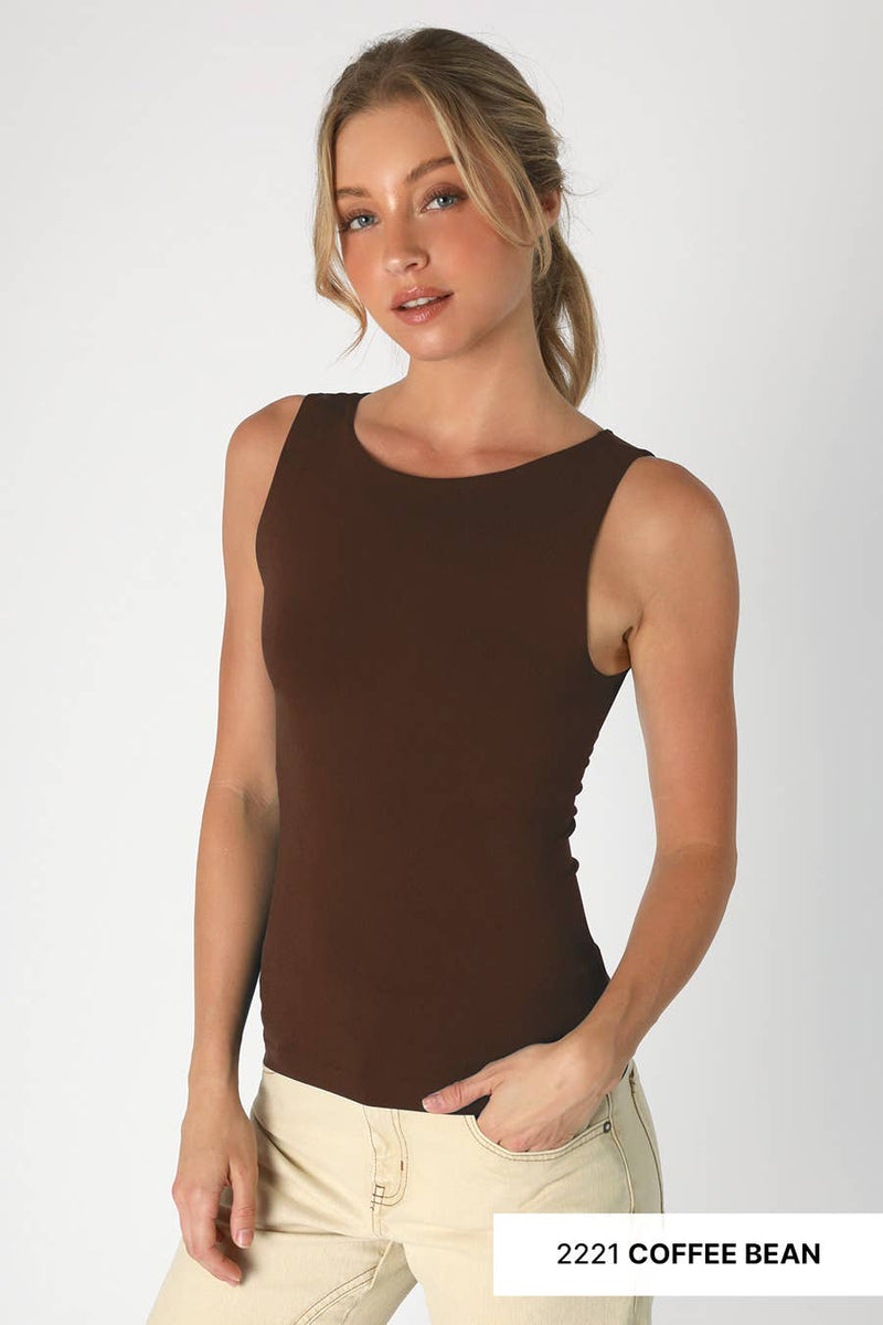Nikibiki Clean Line Boat Neck Tank Top