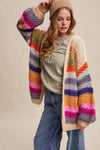 Rainbow Hand-Crochet Open Cardigan LSW0620