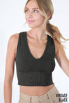 Nikibiki Vintage Plunge V-Neck Seamless Crop Top