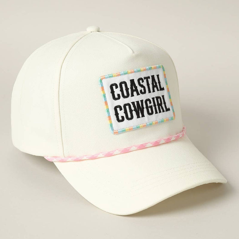 Coastal Cowgirl Embroidery Patch Trucker Hat