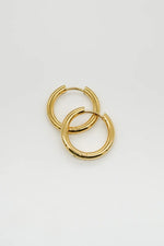 Waterproof 16mm Gold Basic Hoops