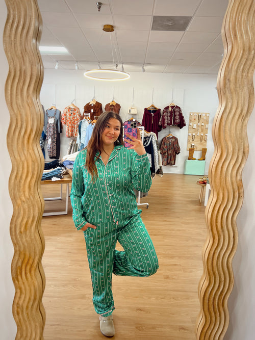 Charlotte In a Bow Christmas Pajama Set