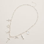 Faith and Love Charm Necklace - 18K Gold Dipped