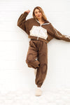 POL Free Spirit Studded Zip-Up: Chocolate