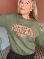 Pumpkin Season Pullover: Army Green