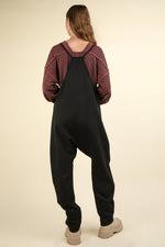 Quilted Loose Fit Casual Baggy Knit Onesie: Black