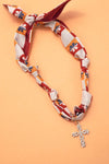 Handcrafted Scarf Interchangeable Charm Necklace | 80N92095