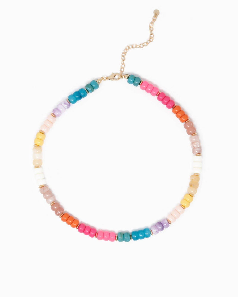 Multi-Color Beaded Necklace (Multi-Color)