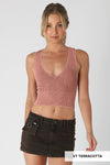 Nikibiki Vintage Plunge V-Neck Seamless Crop Top