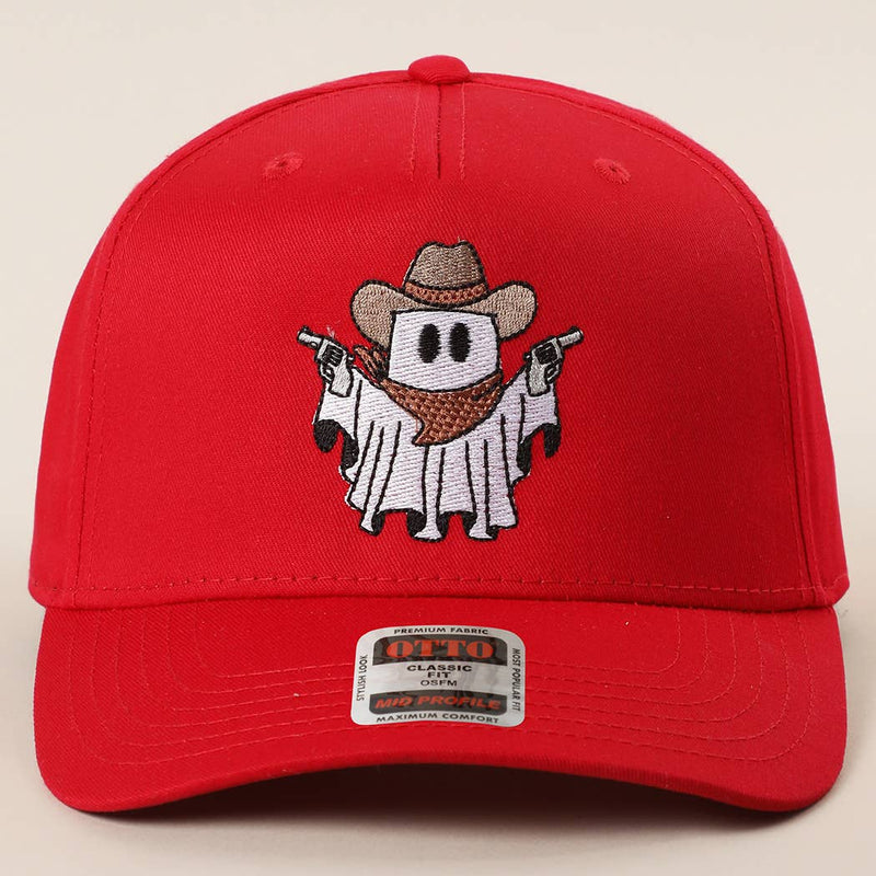 Western Vibes Cowboy Ghost Embroidered Trucker Hat