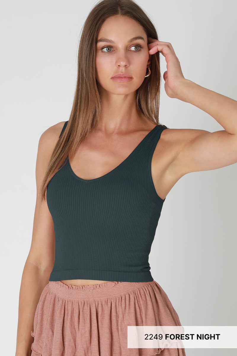 Nikibiki Reversible Ribbed Crop Top