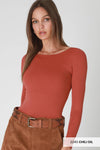 Nikibiki Clean Line Boat Neck LS Top