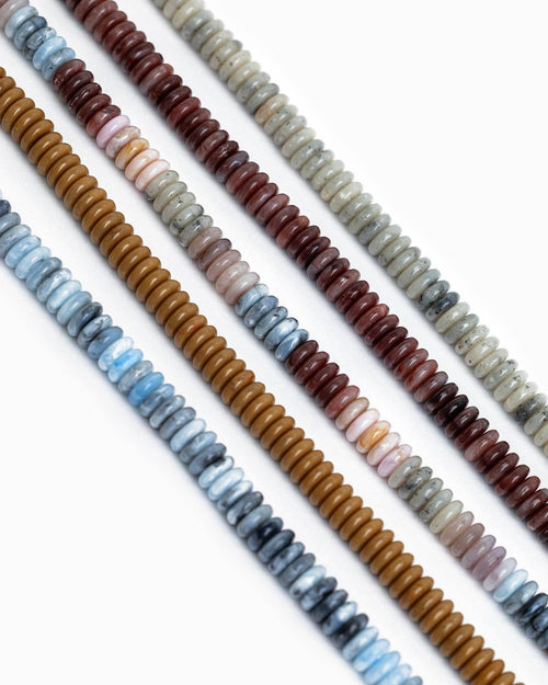 Multi Color Wide Marble Beaded Necklace