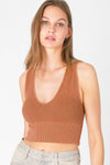Nikibiki Vintage Plunge V-Neck Seamless Crop Top