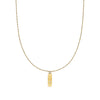 Waterproof Gold Initial Bar Pendant Necklace