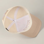 Literally Just A Girl Embroidery Two Tone Trucker Hat: LAVENDER / ONE SIZE