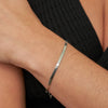 Waterproof Silver Dainty Herringbone Bracelet