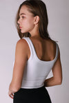 Nikibiki Scoop Chevron Ribbed Crop Top