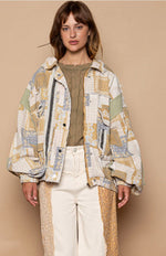 Paisley Patchwork Jacket: Cream/Mustard