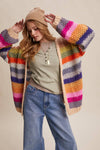 Rainbow Hand-Crochet Open Cardigan LSW0620