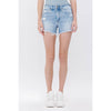 Mica High Rise Cutoffs: Light Wash