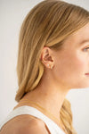 18K Gold Opal Huggies