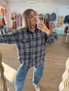 Frosted Fringe Oversized Flannel