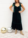 Emerald Green Velvet Maxi Dress