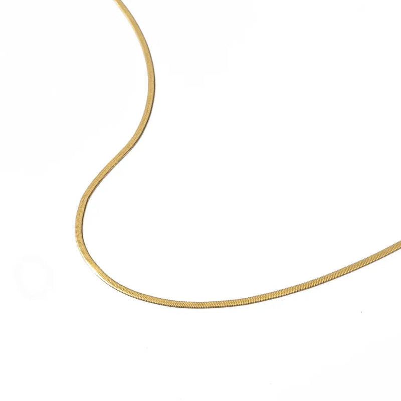 Waterproof Micro Herringbone Necklace