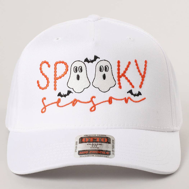 SPOOKY TWO Ghost Embroidered Trucker Hat