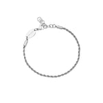 Waterproof Silver Rope Chain Bracelet