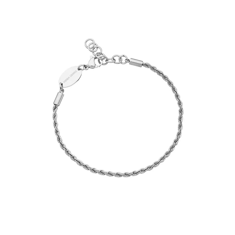 Waterproof Silver Rope Chain Bracelet