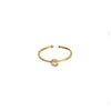 18K Gold Shiny Adjustable Initial Ring - Set of 16